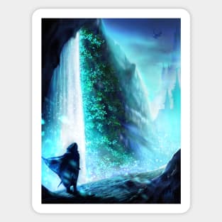 Fantasy waterfall Sticker